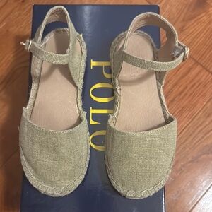 Polo Ralph Lauren Tan Sandals with Ankle Straps Toddler Girls Size 11